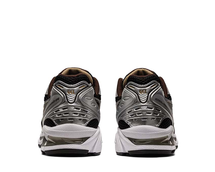 Asics Gel Kayano 14 Black Coffee détail — matière premium