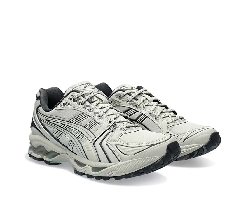 Asics Gel Kayano 14 Graphite Grey White Sage/Graphite side view — breathable mesh upper
