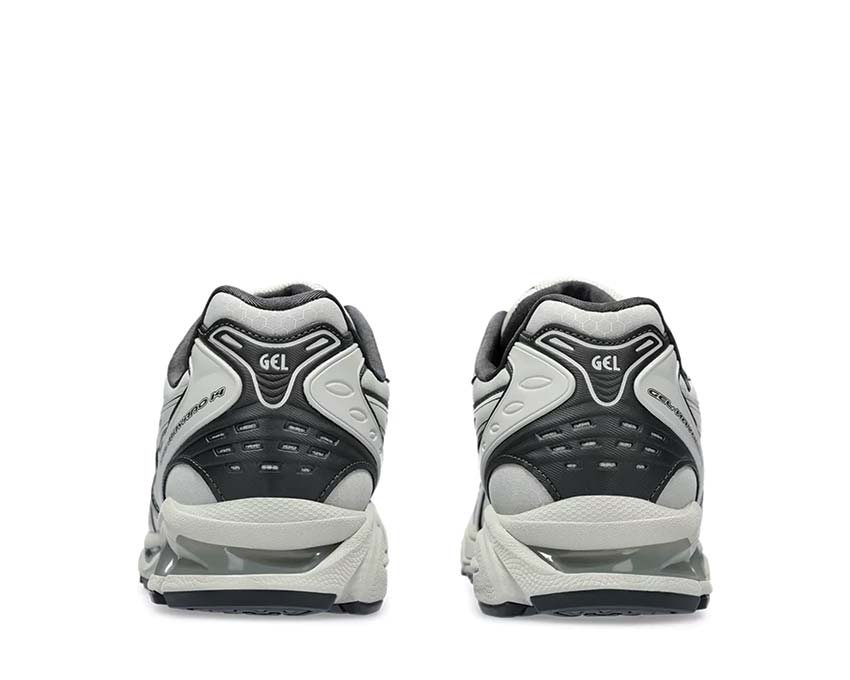 Asics Gel Kayano 14 Graphite Grey White Sage/Graphite detail — synthetic leather and mesh