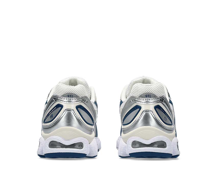 Asics Gel Nimbus 9 White Light Indigo detalle — suela Duomax