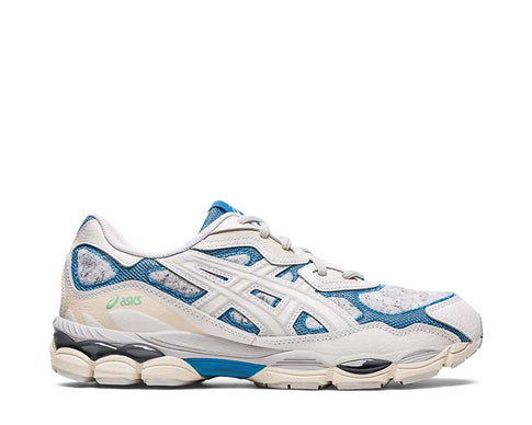 Asics Gel NYC White/Dolphin Blue — men's running shoe vintage sneaker urban style
