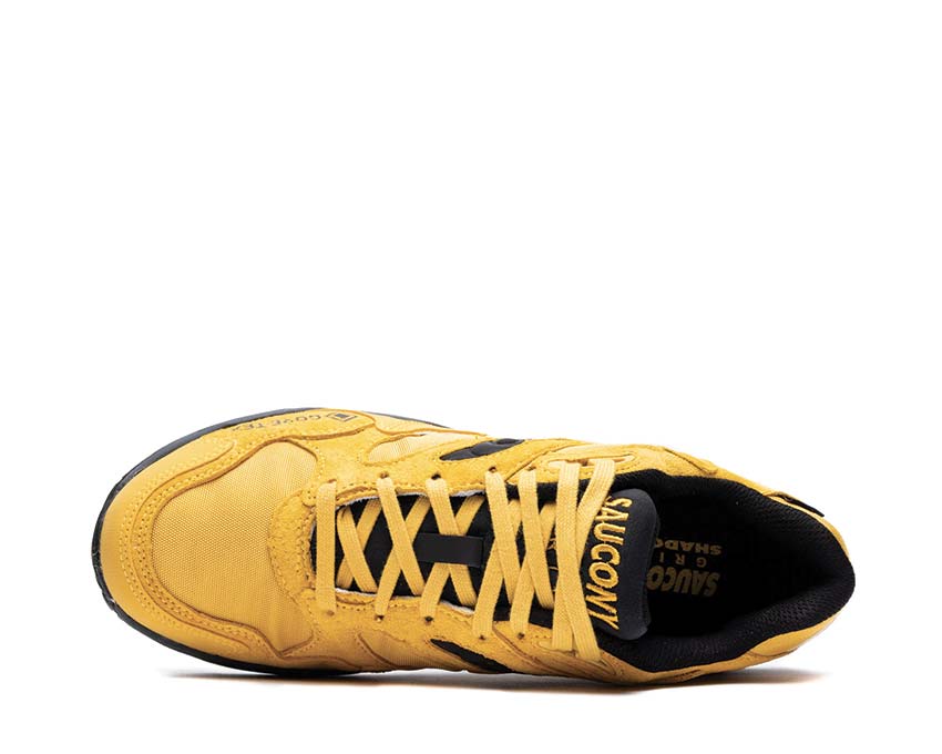 Saucony Grid Shadow 2 GTX Yellow Black vue latérale — amorti ProGrid