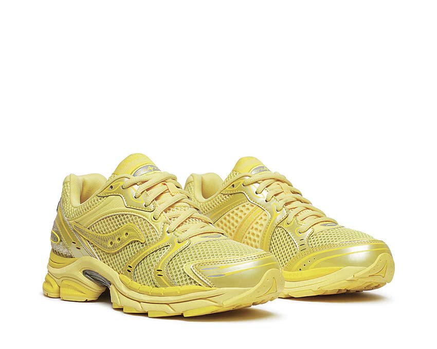 Saucony Progrid Triumph 4 Goldfinch side view — breathable mesh upper