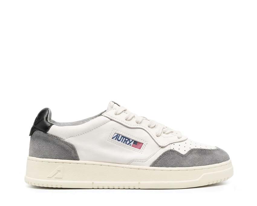 Autry Medalist Low Goat / Suede Grey / White AULMGS23