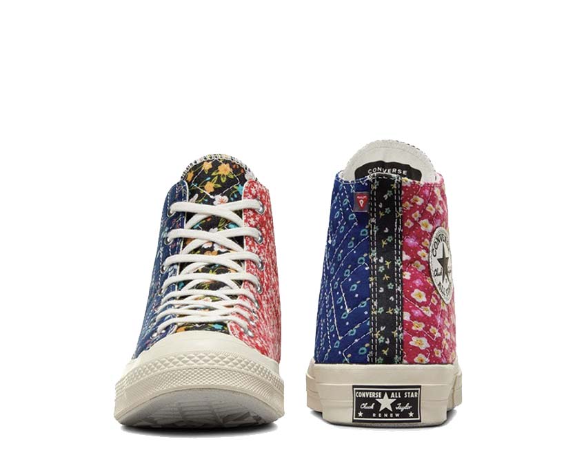 Converse Chuck 70 Hi Black Red Blue suela — suela vulcanizada