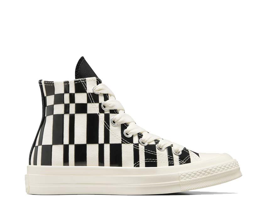 Converse Chuck 70 Hi Checkered Egret/Black — zapatilla mujer damero skate