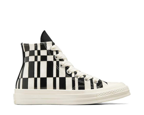 Converse Chuck 70 Hi Checkered Egret/Black — zapatilla mujer damero skate