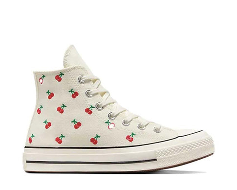 Converse Chuck 70 Hi Egret Black Red — zapatilla hombre lona tricolor retro