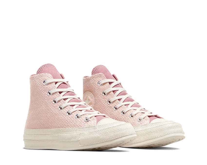 Converse Chuck 70 Hi Pink Sage Night side view — two-tone pink sage canvas