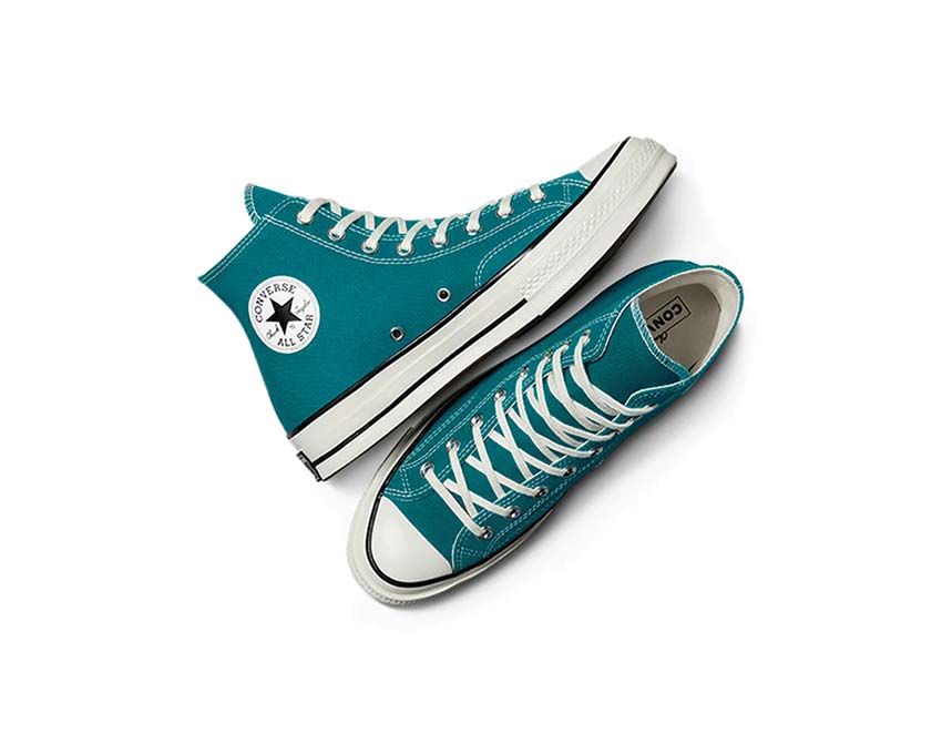 Converse Chuck 70 Hi Teal Universe detalle — ojales metal detalle premium