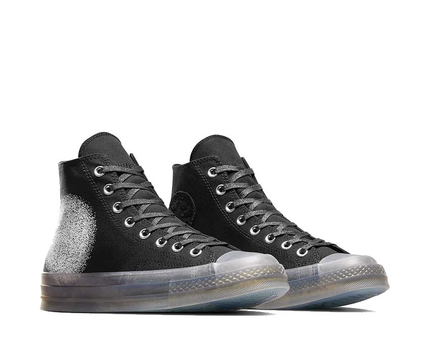 Converse X Turnstile Chuck 70 Hi Black/Grey-White vista lateral — lona gráfico Turnstile