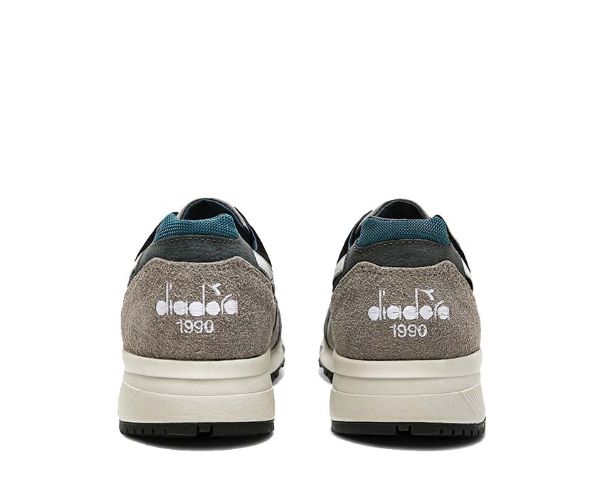 Diadora N9000 Italia Black Paloma Grey suela — goma caucho vintage