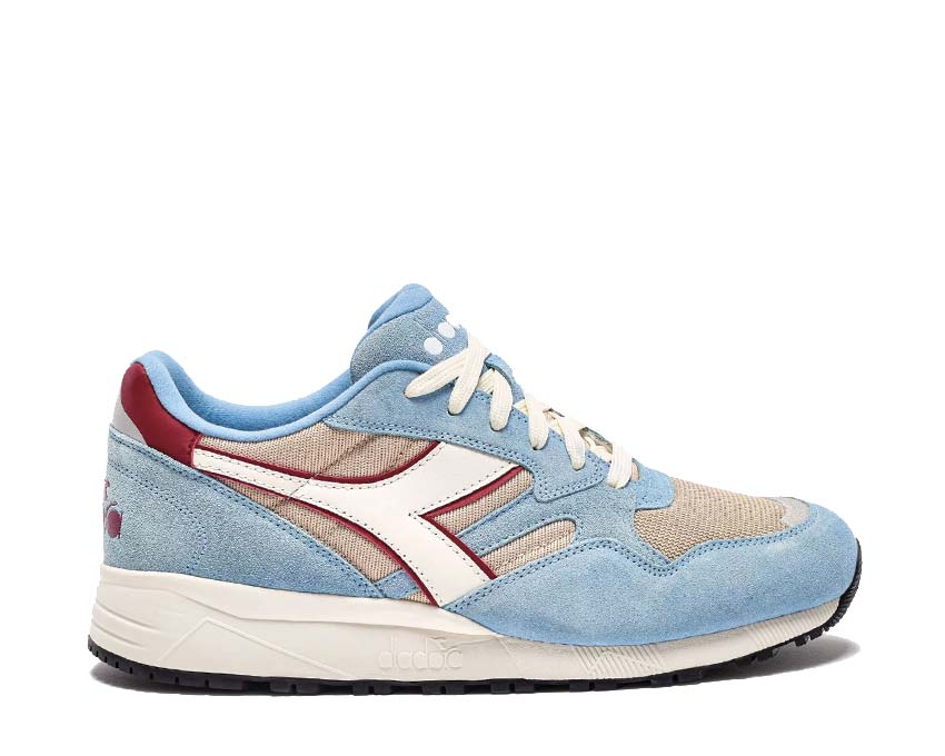 Diadora N902 Oyster Gray Dusk Blue — zapatilla hombre cuero ante vintage