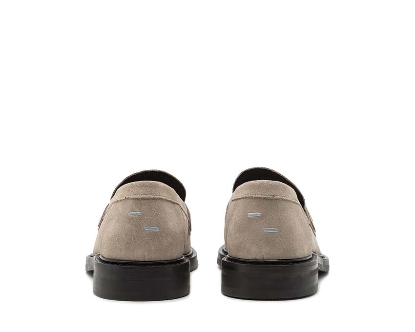 Filling Pieces Loafer Suede Taupe suela — suela cuero artesanal