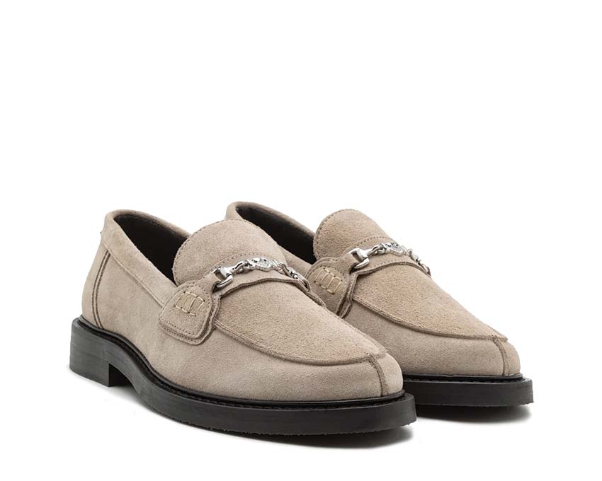 Filling Pieces Loafer Suede Taupe vista lateral — ante premium taupe