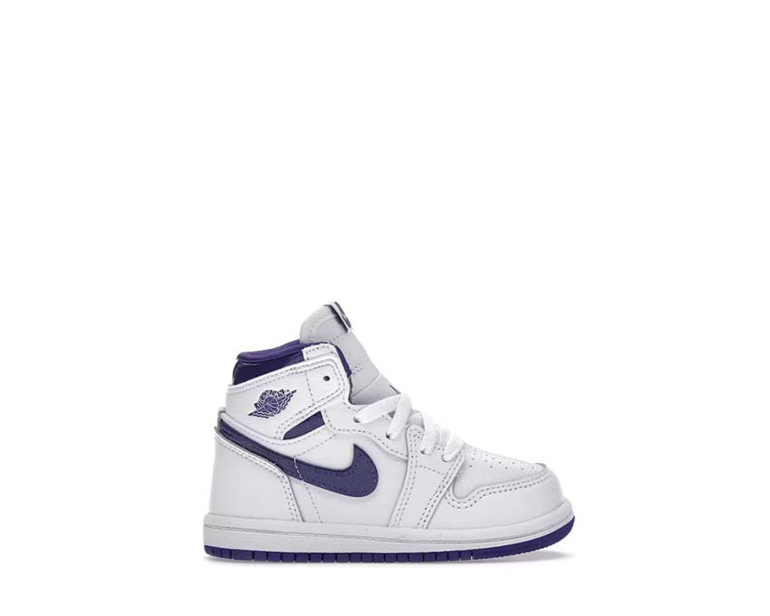Jordan 1 Baby High OG Court Purple — kids sneaker white purple baby Jordan 1