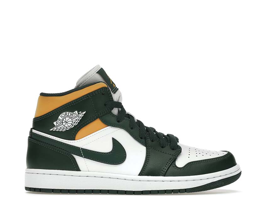 Jordan 1 Mid Sonics Noble Green / Pollen - White 554724-371