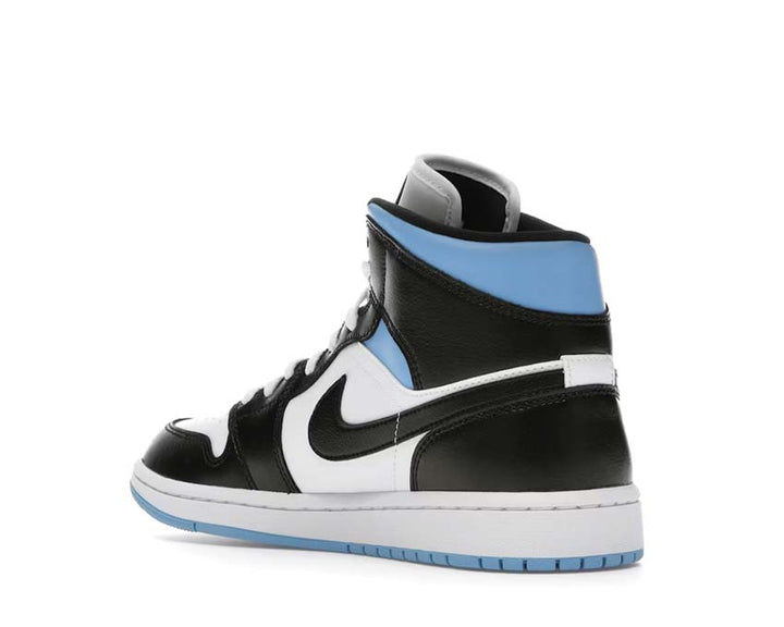 Jordan 1 Mid White / Black - University Blue BQ6472-102