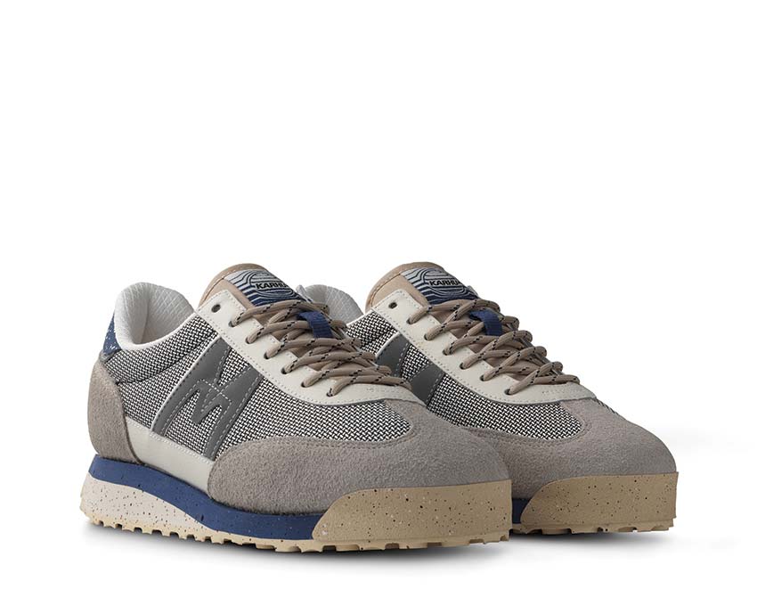 Karhu Mestari Control Silver Lining/True Navy side view — breathable mesh