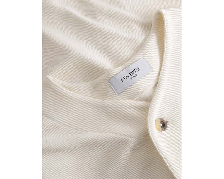 Les Deux Barry Baseball Jersey Shirt Light Ivory vista lateral — rayas baseball