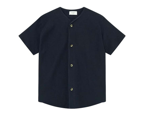 Les Deux Barry Baseball Jersey Shirt Dark Navy — chemise unisexe baseball jersey