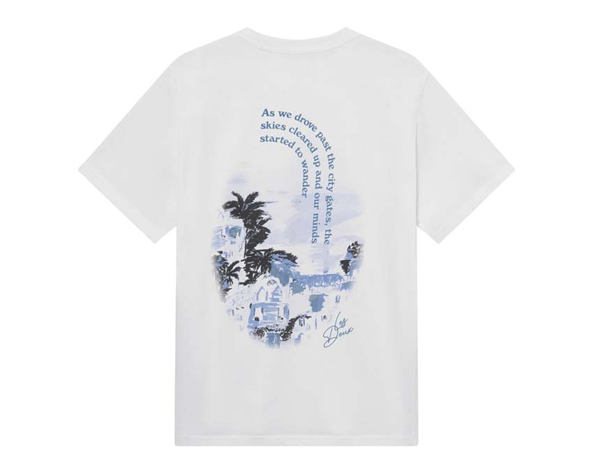 Les Deux Coastal T-Shirt White side view — seaside print