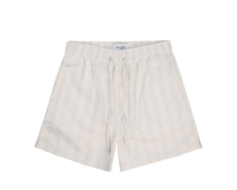 Les Deux Porter Embroidery Shorts Ivory — short unisexe coton broderie