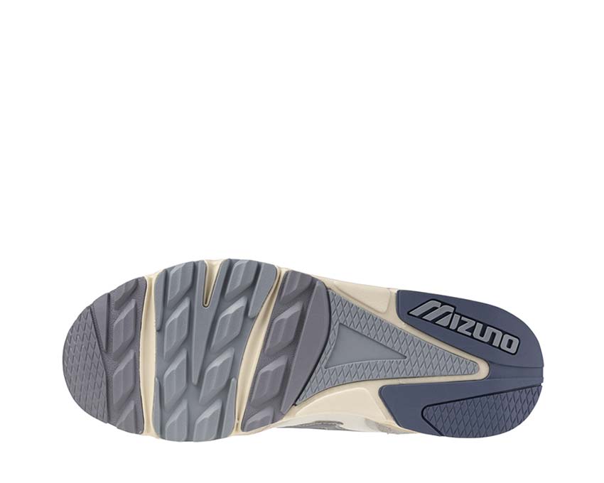 Mizuno Sky Medal Beta White Sand/Quicksilver detalle — construcción parte superior premium