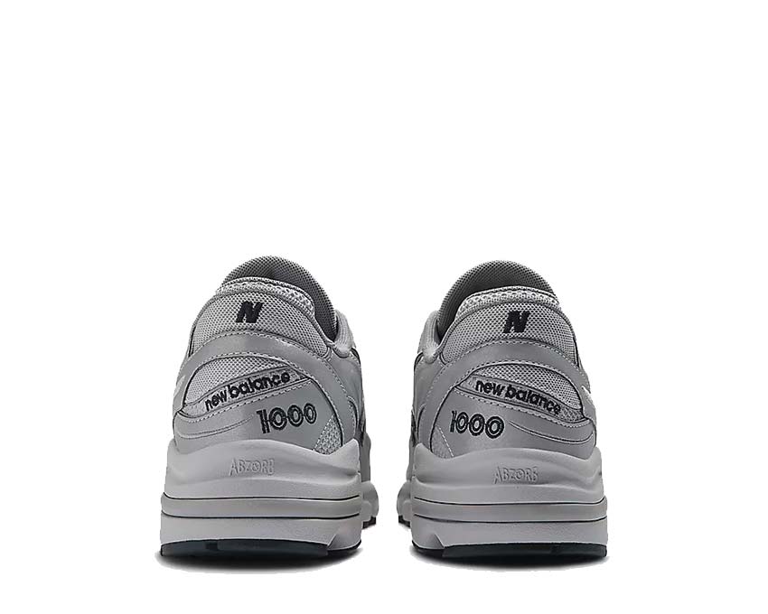 New Balance 1000 Silver Metallic Raincloud suela — amortiguación entresuela ABZORB
