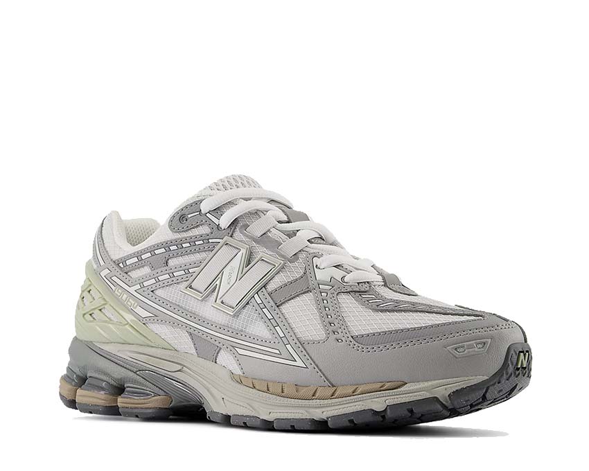 New Balance 1906 Utility Team Away Grey vista lateral — acento Olivine
