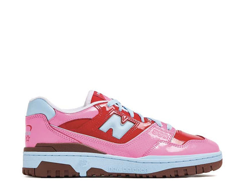New Balance 550 Patent Leather Team Red — sneaker mujer cuero charol basketball
