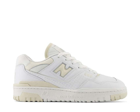 New Balance 550 White Linen BBW550BK — zapatilla mujer cupsole vintage blanca
