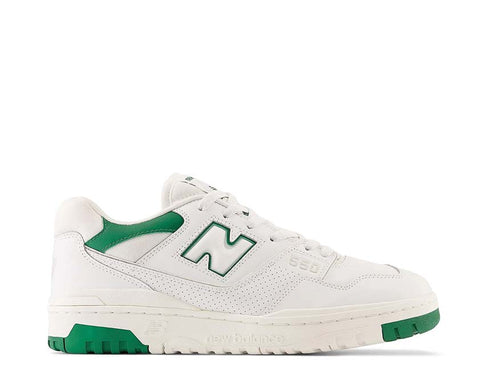New Balance 550 White Green — sneaker hombre baloncesto vintage cupsole