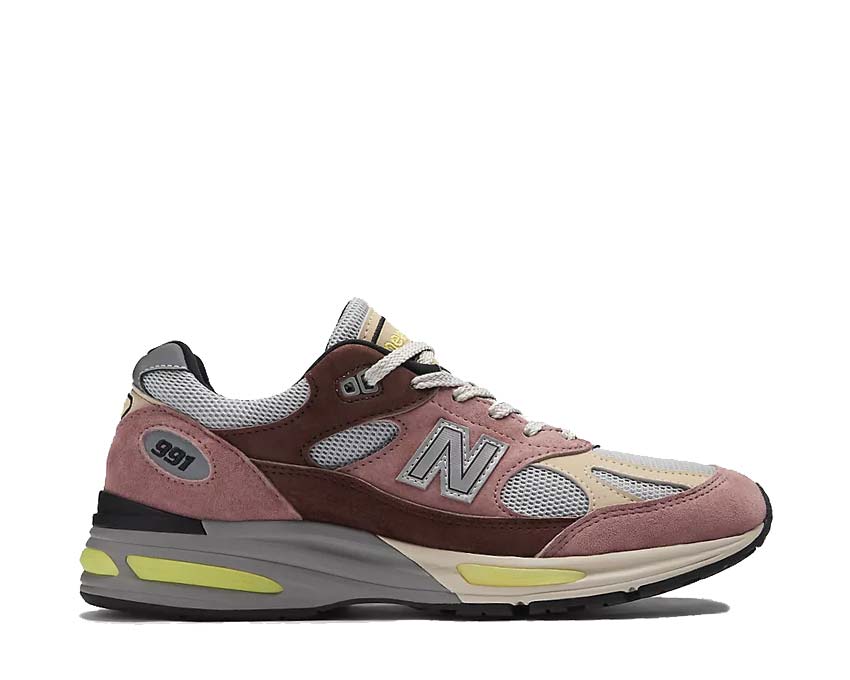 New Balance 991v2 UK Rosewood Deep Taupe — men's made in UK suede sneaker
