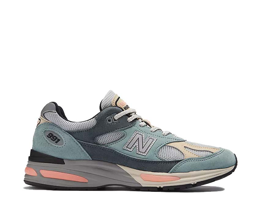 New Balance 991v2 UK Silver Blue Turbulence — zapatilla hombre premium made in UK