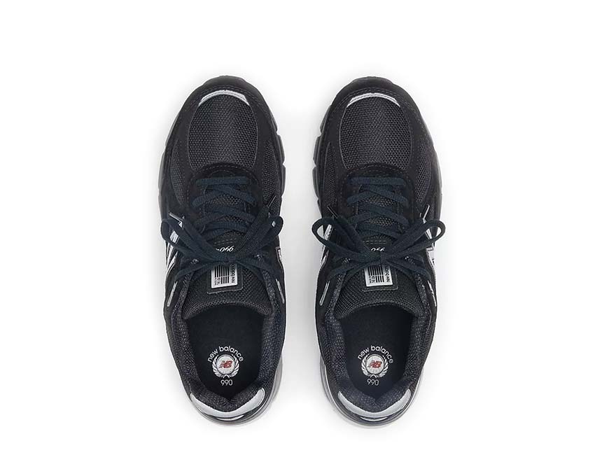 New Balance 990v4 Made in USA Black detail — Made in USA construction