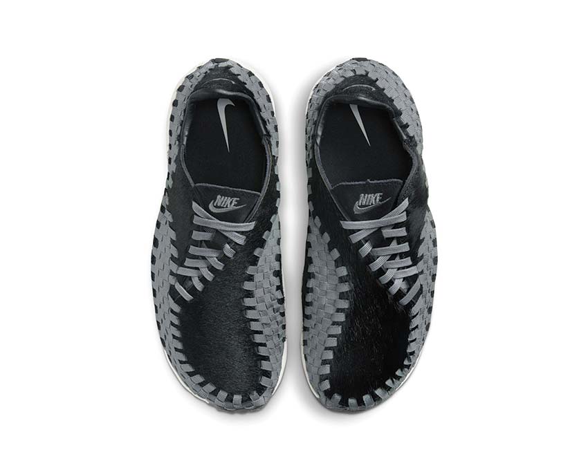 Nike Air Footscape Woven W Black détail — tissage Smoke Grey et Sail