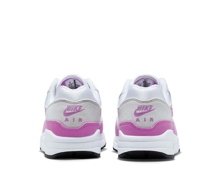 Nike Air Max 1 '87 Neutral Grey semelle — amorti Air Max visible Fuchsia