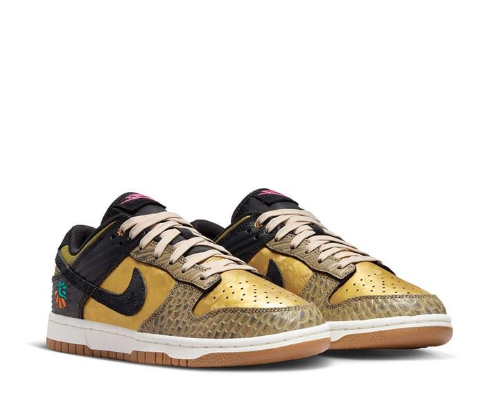 Nike Dunk Low Premium Black / Khaki - Metallic Gold - Medium Ash FQ8148-010