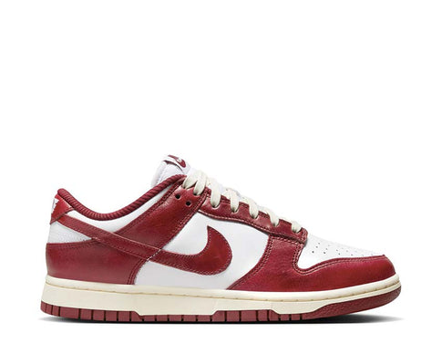 Nike Dunk Low PRM W White Team Red Coconut Milk — women's sneaker premium leather