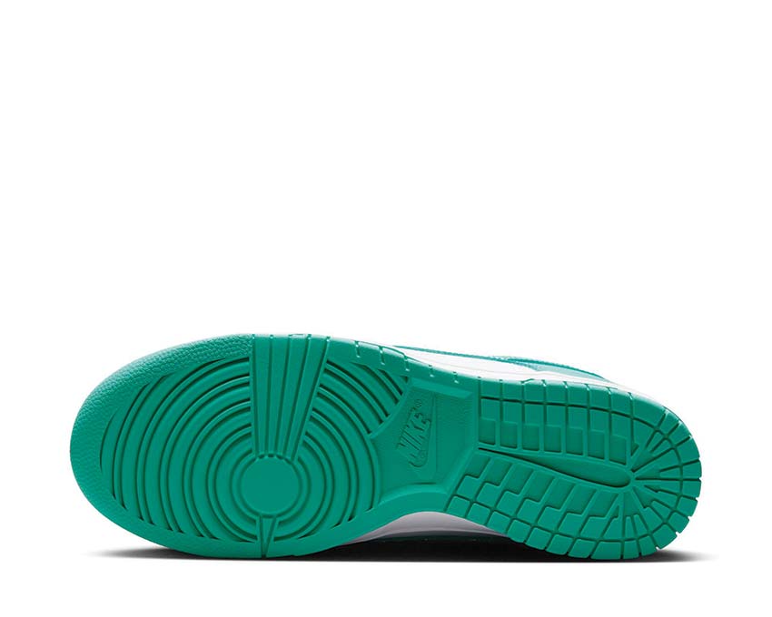 Nike Dunk Low Retro White — vista frontal Clear Jade hombre
