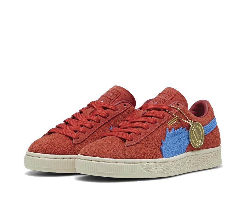 Puma Suede Baggy For All Time Red Ultra Blue vue latérale — daim rouge et bleu One Piece