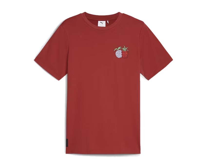 Puma x One Piece Tee Club Red — t-shirt homme rouge collaboration One Piece manga