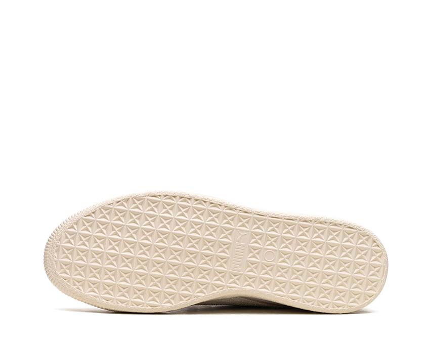 Puma X Rhuigi Clyde Q3 Pristine Sedate Gray detail — Rhuigi embroidery