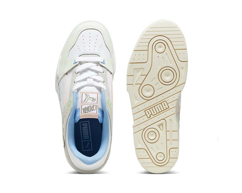 Puma Slipstream Uninvisible White Pristine suela — suela plana transparente