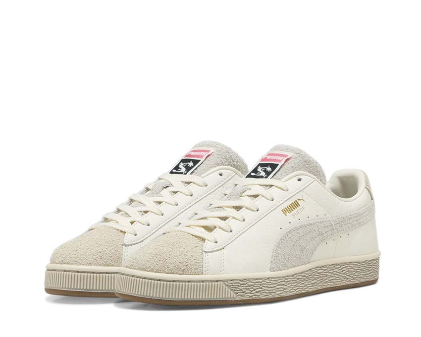 Puma Suede STAPLE Warm White Alpine Snow vista lateral — ante blanco nieve Staple