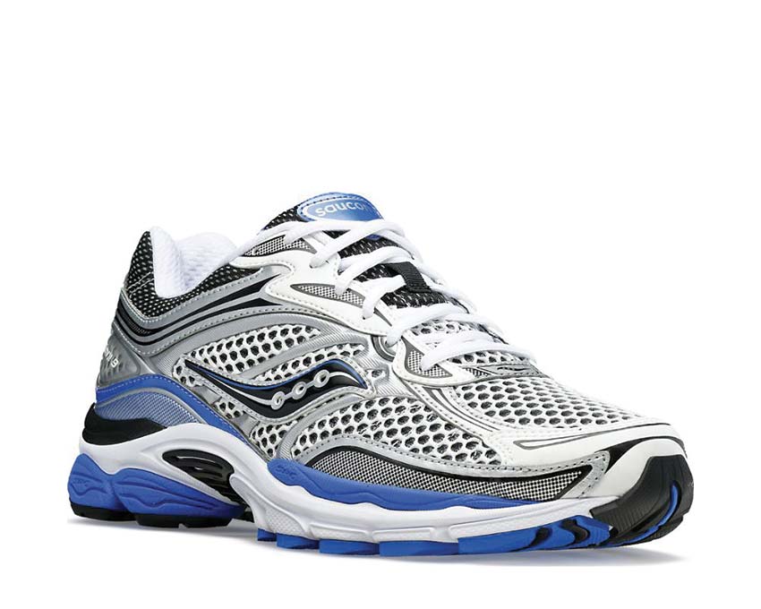 Saucony Pro Grid Omni 9 vista lateral — parte superior de malla transpirable