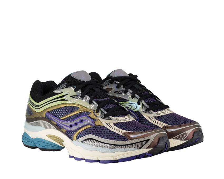 Saucony Progrid Omni 9 Crystal Lake side view — breathable mesh upper