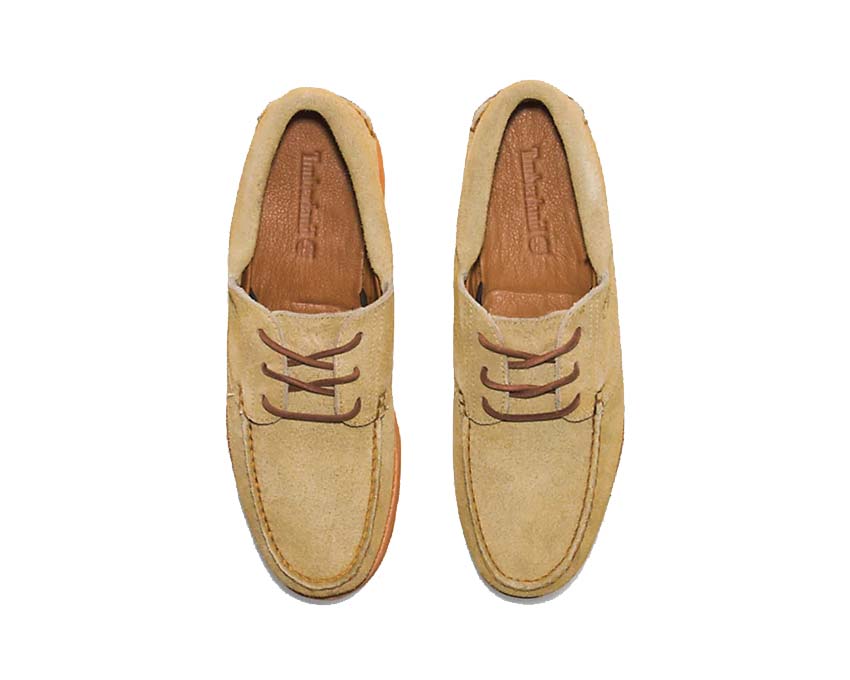 Timberland 3 Eye Wedge VIBRAM Lace Up Beige détail — lacets ronds 3 oeillets