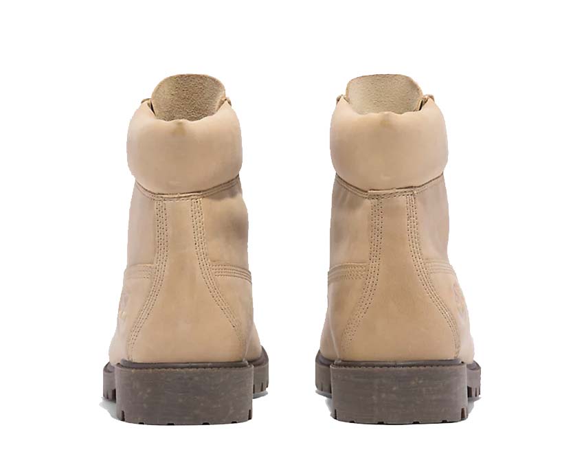 Timberland Heritage 6 Inch Lace Waterproof Beige Grey détail — lacets ronds logo